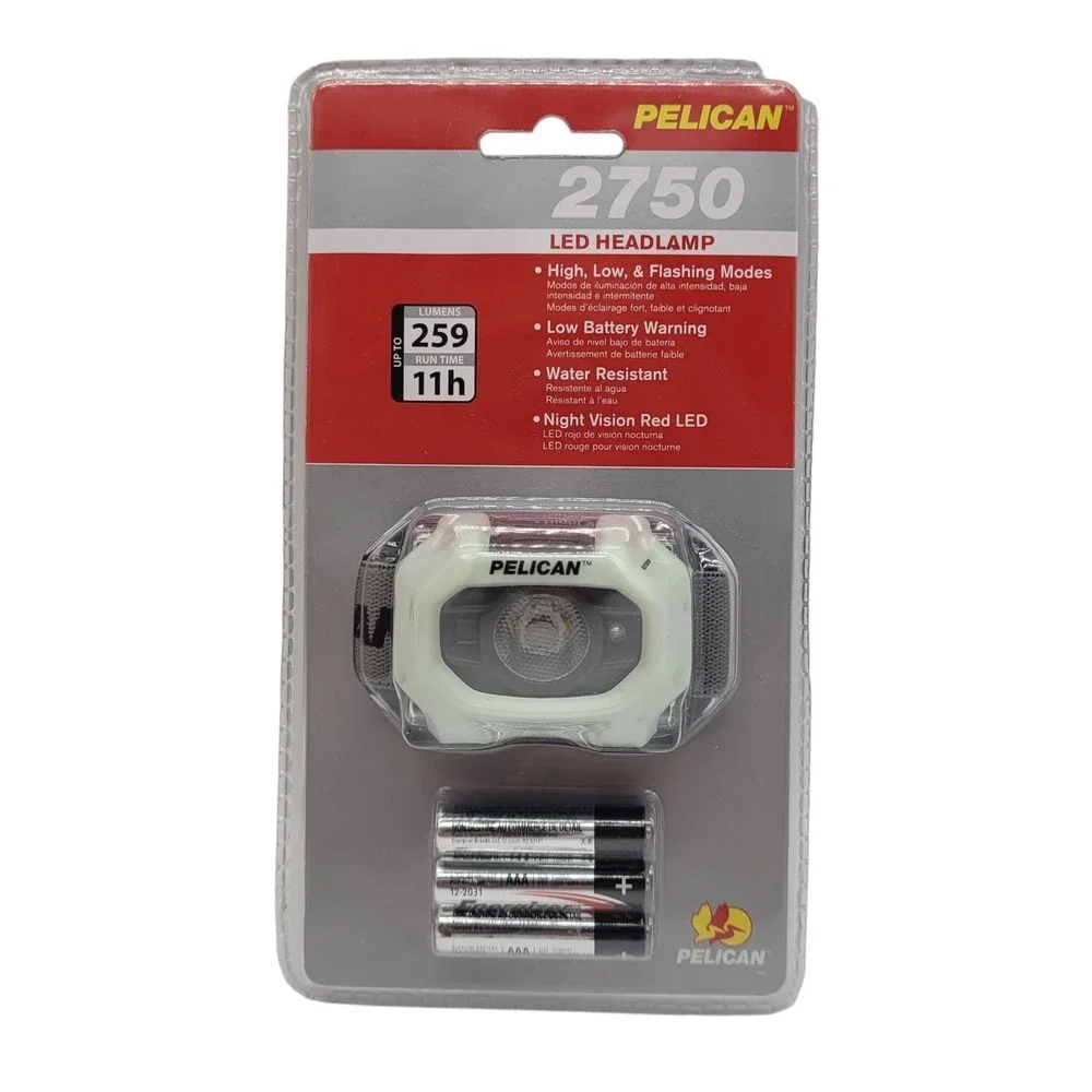 Pelican 2750 Headlamp – 259 Lumens LED Light, Compact and Durable‎ Design